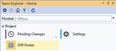 TeamExplorer Diff Finder Button